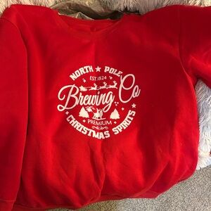 SHEIN Curve Red Polyester Top